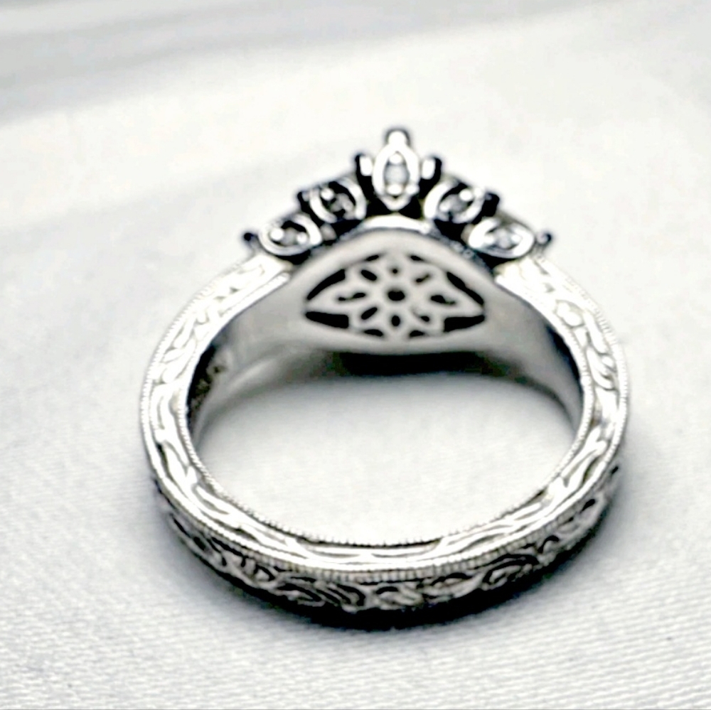 Rare Estate Designer Signed Tacori Marquis Cut Shimmering Absolute Ring - Picture 10 of 11